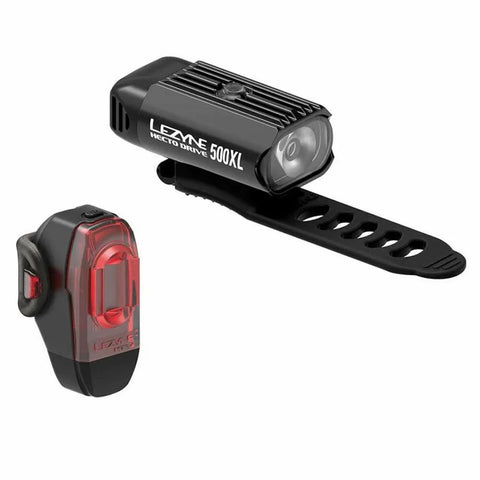LEZYNE HECTO DRIVE 500XL KTV - Front / Rear Light set Black