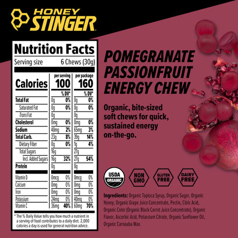 Honey Stinger Organic Energy Chews 50g