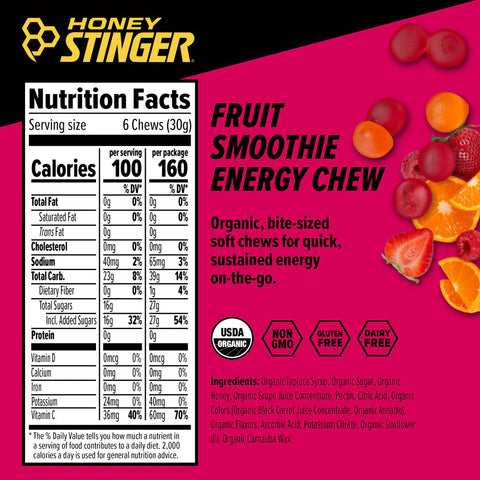 Honey Stinger Organic Energy Chews 50g