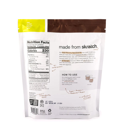 SKRATCH LABS VEGAN SPORT RECOVERY Drink Mix