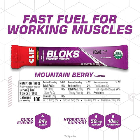 CLIF SHOT BLOKS 60g Mountain Berry