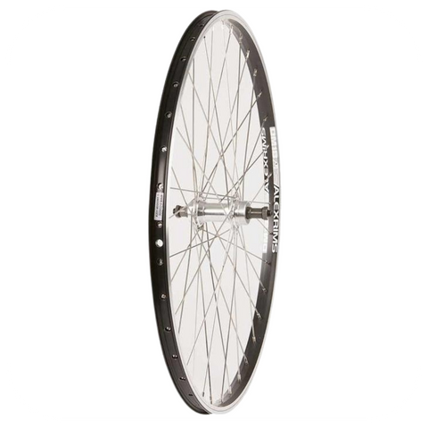 wheel -Rear 26'' Wheel, Alex DM-18 Black / FM-31-RQR Silver, 36 Stainless Spokes, QR Axle For Freewheel