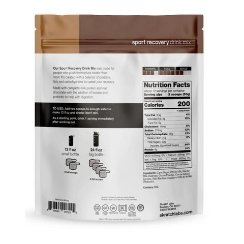 SKRATCH LABS SPORT RECOVERY Drink Mix 1200g Chocolate